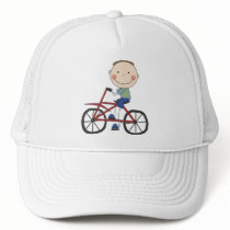 Boy on Bicycle Tshirts and Gifts Mesh Hat