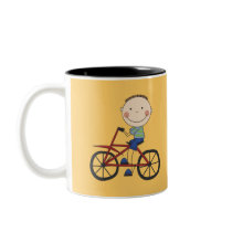 Boy on Bicycle Tshirts and Gifts Coffee Mugs