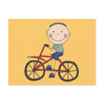 Boy on Bicycle Tshirts and Gifts Post Card