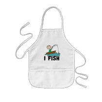 Boy on Boat I Fish Tshirts and Gifts Apron