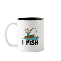 Boy on Boat I Fish Tshirts and Gifts Coffee Mugs