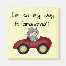 Boy On Way to Grandmas Tshirts and Gifts Magnet