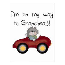 Boy On Way to Grandmas Tshirts and Gifts Post Card