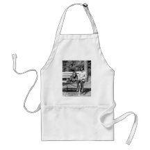 Boy & Orangutan Vintage National Zoo Washington Apron