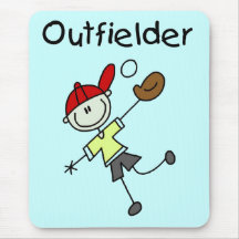 Boy Outfielder Tshirts and Gifts Mouse Pads