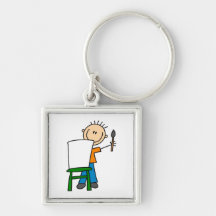Boy Painting Keychain