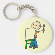 Boy Painting Keychain