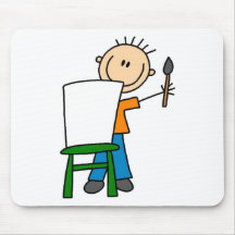 Boy Painting Mousepads