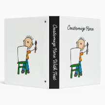 Boy Painting Vinyl Binders