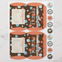 Boy Party Favor Mini Box Template OBB Personalized Flyer