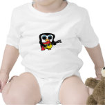 Boy Penguin with Electric Guitar Baby Creeper