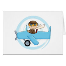 Boy Pilot Tshirts and Gifts Greeting Cards