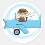 Boy Pilot Tshirts and Gifts Round Sticker