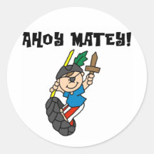 Boy Pirate Ahoy Matey Stickers