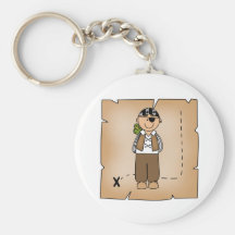 Boy Pirate and Map Keychains