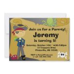 Boy Pirate Treasure Map Birthday Party Invitation