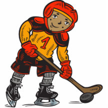 Boy Playing Hockey Acrylic Cut Out