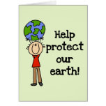 Boy Protect Our Earth T-shirts and Gifts Greeting Card