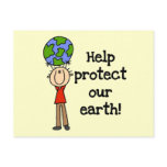 Boy Protect Our Earth T-shirts and Gifts Postcard