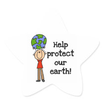Boy Protect Our Earth T-shirts and Gifts Sticker