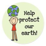 Boy Protect Our Earth T-shirts and Gifts Stickers