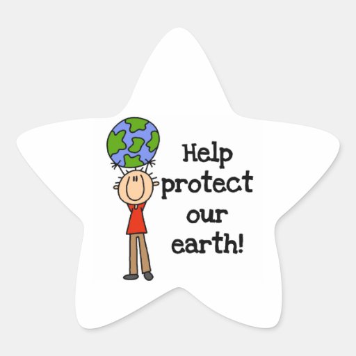 Boy Protect Our Earth T-shirts and Gifts Sticker