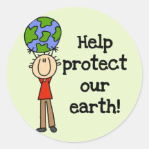 Boy Protect Our Earth T-shirts and Gifts Stickers