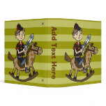Boy Riding Rocking Horse Vinyl Binder