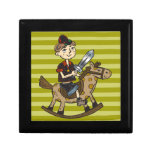 Boy Riding Rocking Horse Jewelry Box