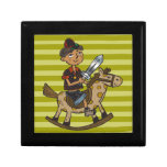 Boy Riding Rocking Horse Trinket Box