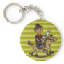 Boy Riding Rocking Horse Key Chain