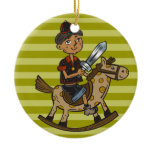 Boy Riding Rocking Horse Ornament