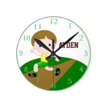 Boy Runner Personalized Wall Clock