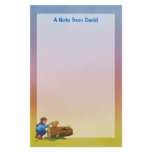 Boy & squirrel Stationery