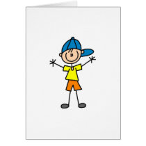 Boy Stick Figure Card