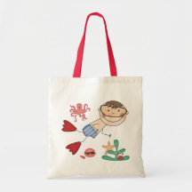 Boy Swimming T-shirts and Gifts Canvas Bags