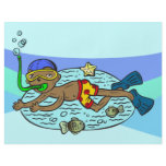 Boy Swimming With Fish Full Color Flyer