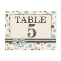 Boy Table Number Postcard 5