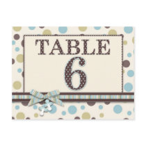 Boy Table Number Postcard 6