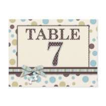 Boy Table Number Postcard 7