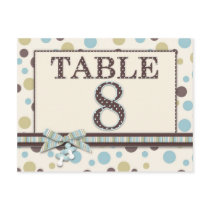 Boy Table Number Postcard 8