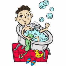 Boy Taking Bath Acrylic Cut Out