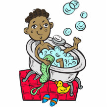 Boy Taking Bath Photo Cut Outs