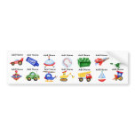 Boy Toys Waterproof Sippy Cup Labels Bumper Stickers