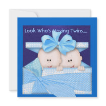 BOY TWINS BABY SHOWER  INVITATION
