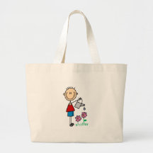 Boy Watering Flowers Bag