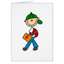 Boy With Backpack Card