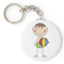 Boy with Beach Ball Tshirts and Gifts Key Chains