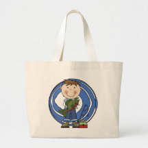 Boy With Fish Tshirts and Gifts Bag