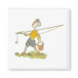 Boy with Fishing Rod magnets